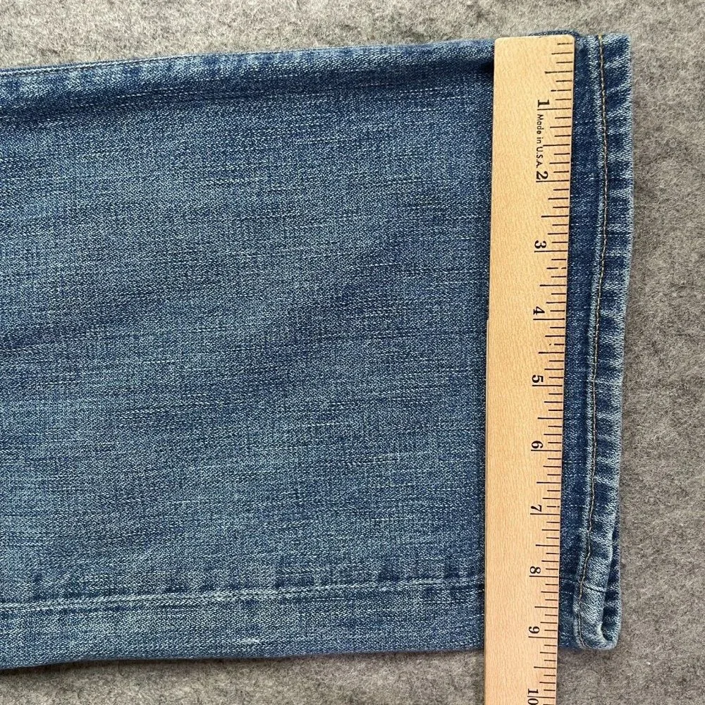 True Religion Ricky Relaxed Straight Jeans Blue Medium Wash Men 36 x 33 Distress_12